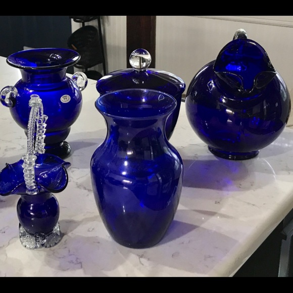 Vintage Cobalt Blue Glassware
